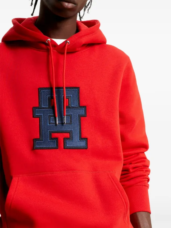 Graphic Hoodie Tommy Jeans Sweatshirt Rot Hoodie Mit Logo
