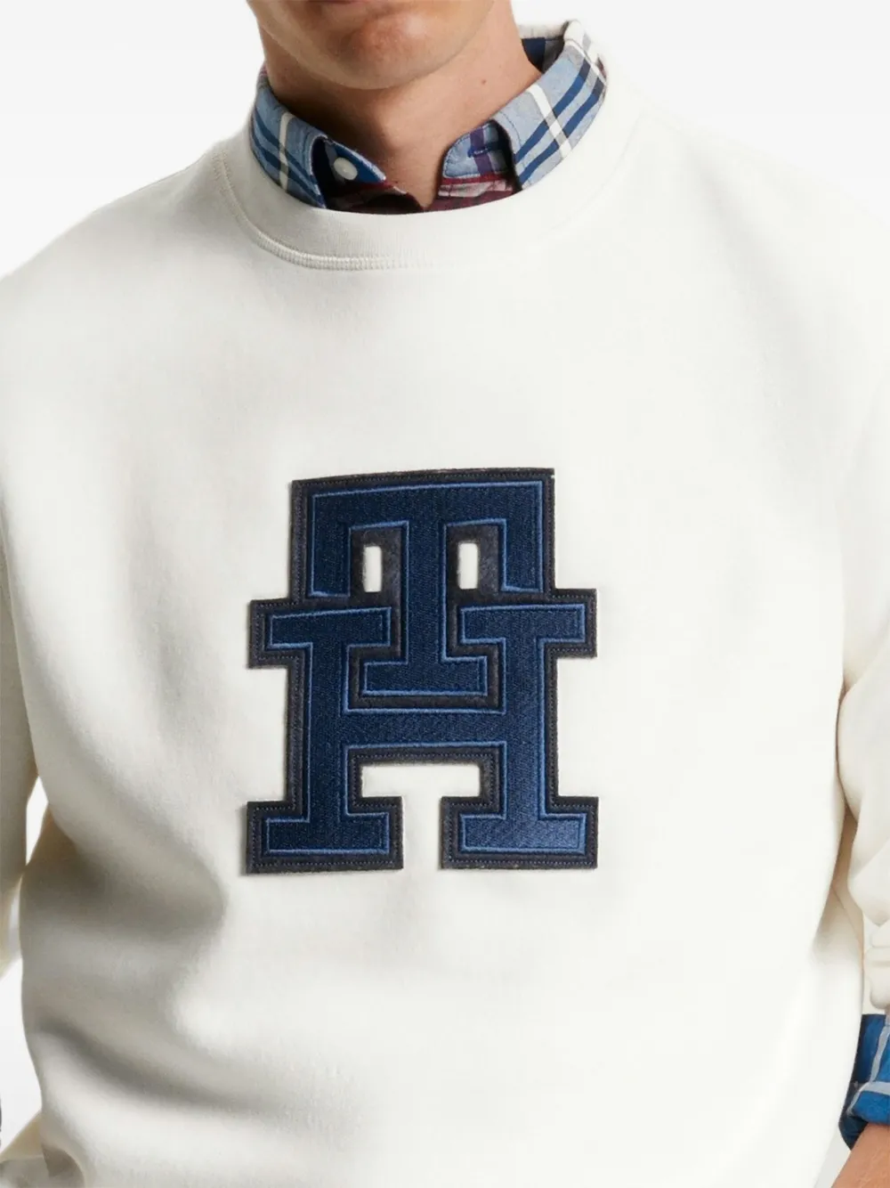 Tommy Hilfiger Varsity-logo Sweatshirt In White