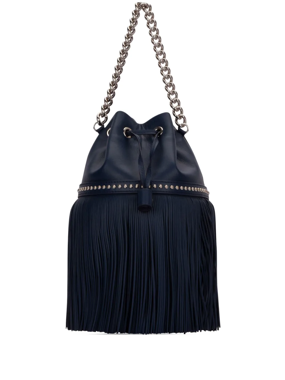 J & M Davidson fringed chain-strap bucket bag - ブルー J & M Davidson fringed chain-strap bucket bag - ブルー
