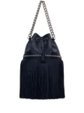 J&M Davidson fringed chain-strap bucket bag - Blue