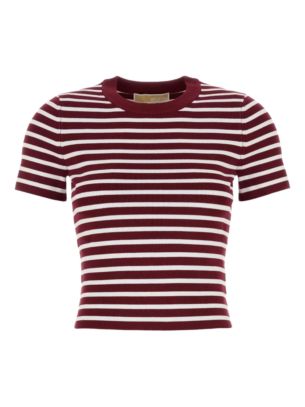 Michael Kors stripe rib-knit t-shirt Rood