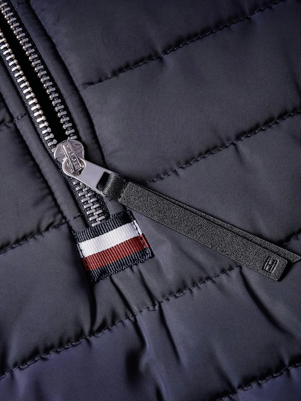 Tommy Hilfiger Quilted Panel Half-zip Sweatshirt In Blue