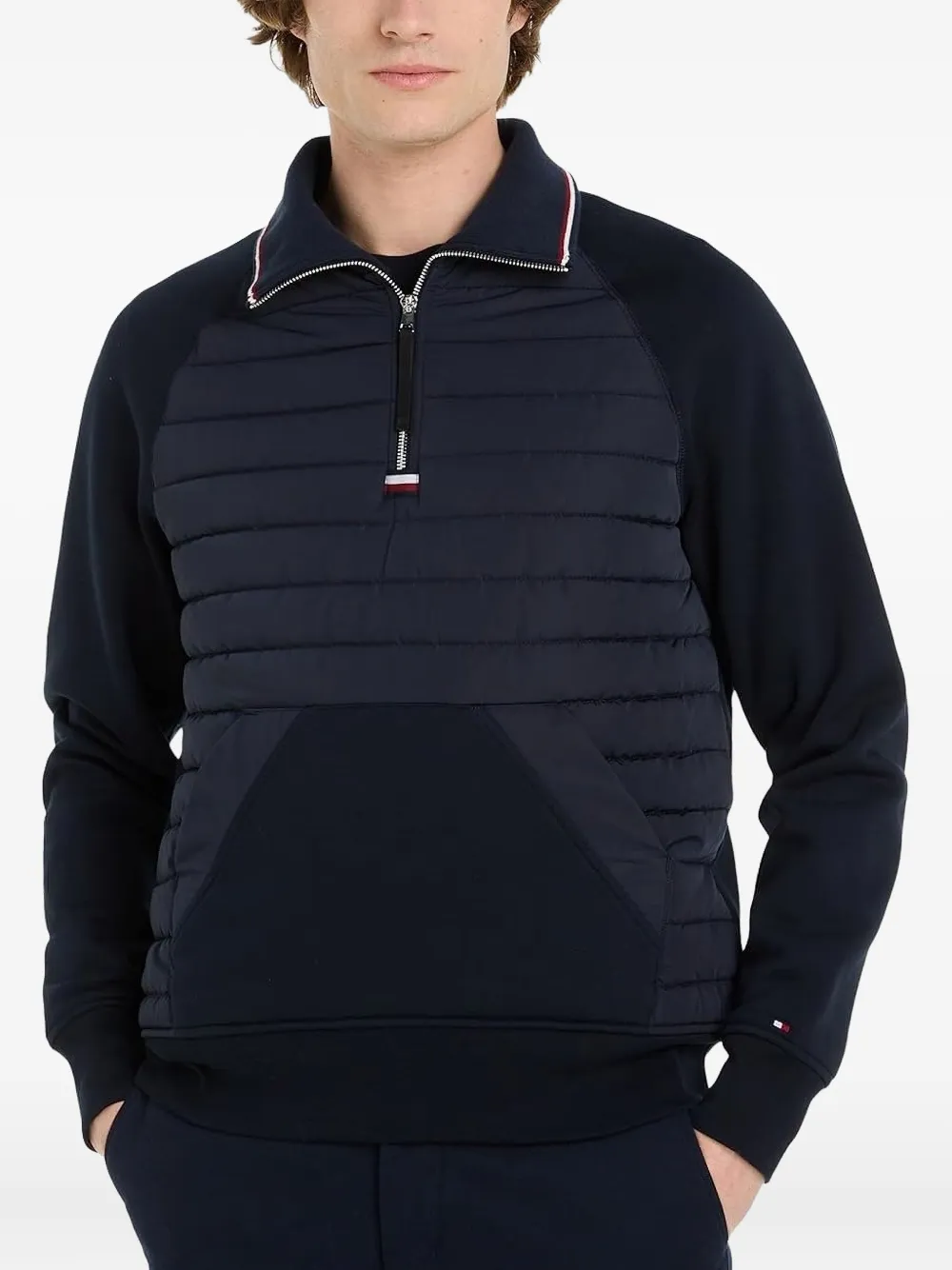 Tommy Hilfiger quilted panel half-zip sweatshirt | Sweatshirts | Image 2