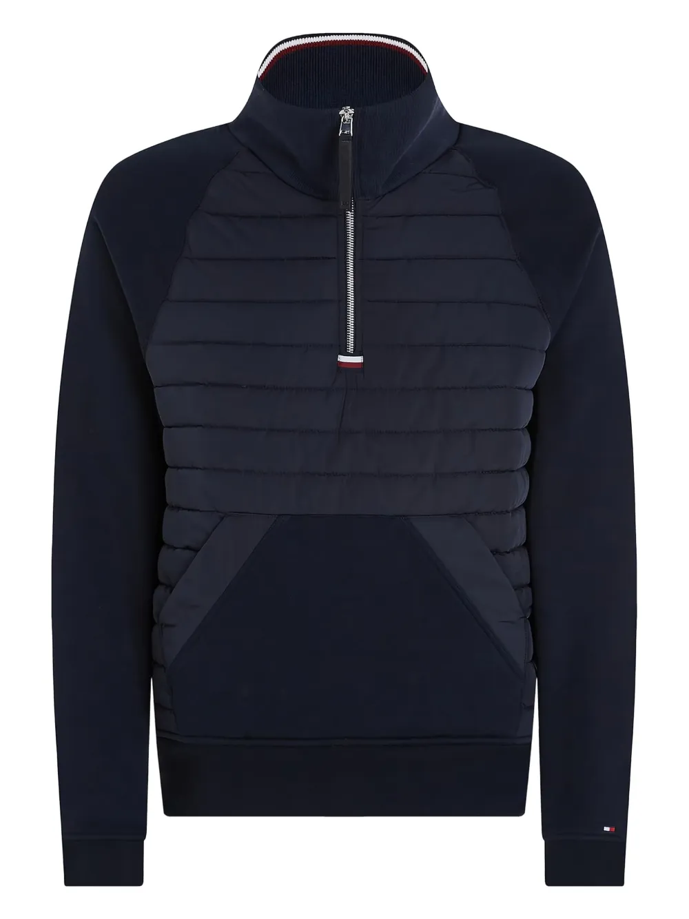 Tommy Hilfiger quilted panel half-zip sweatshirt | Blue | Image 1