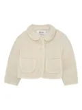 Bonpoint herringbone-patterned collar jacket - Neutrals