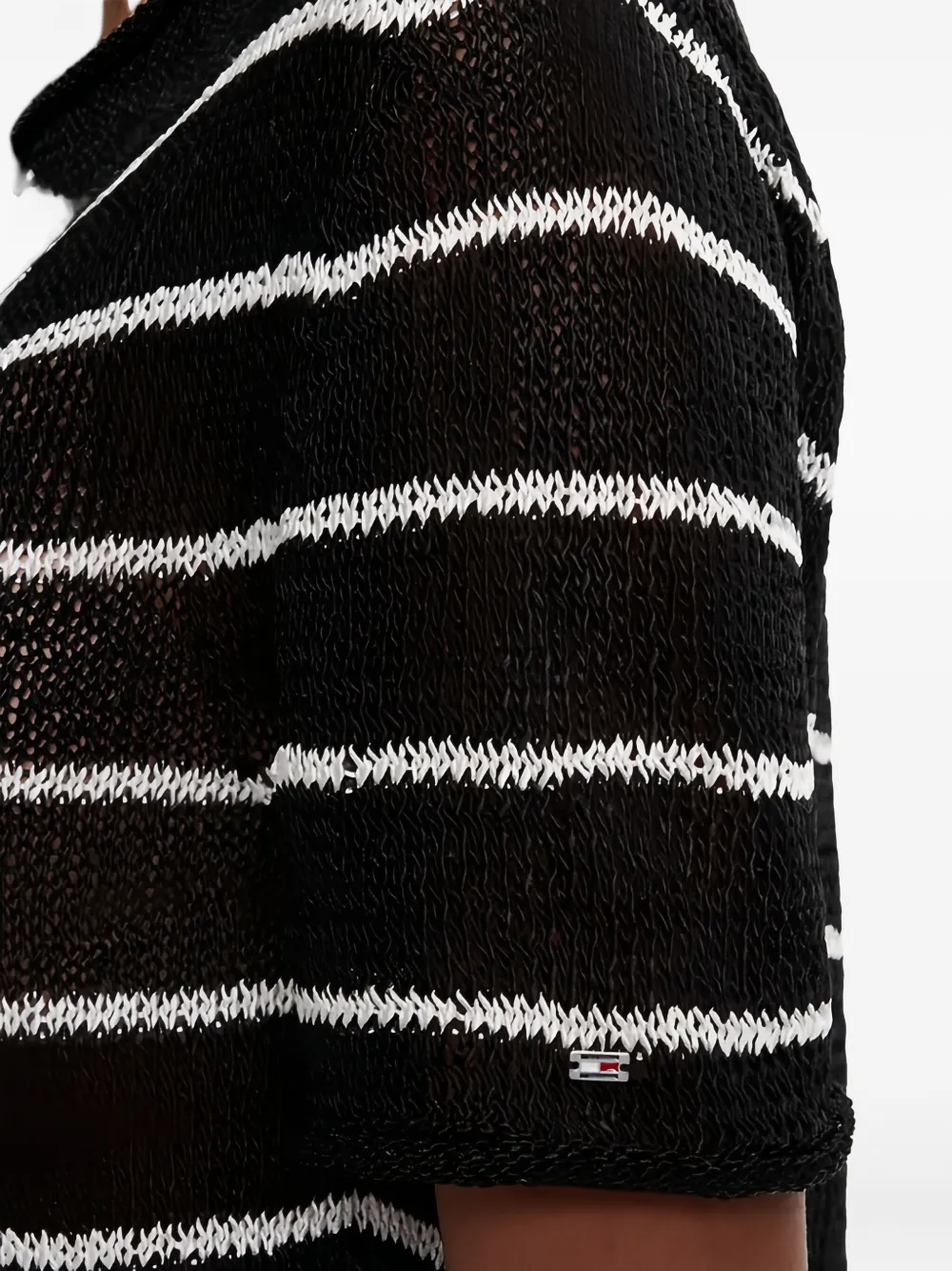 Tommy Hilfiger Gestreept T-shirt Zwart