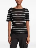 Tommy Hilfiger striped boat-neck T-shirt - Black