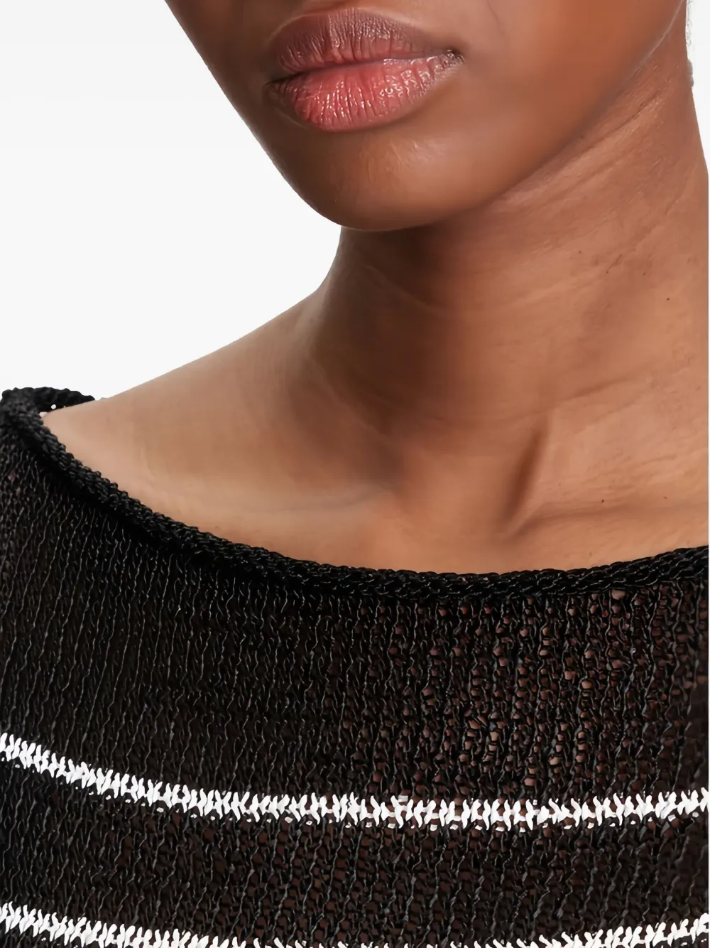 Tommy Hilfiger Gestreept T-shirt Zwart