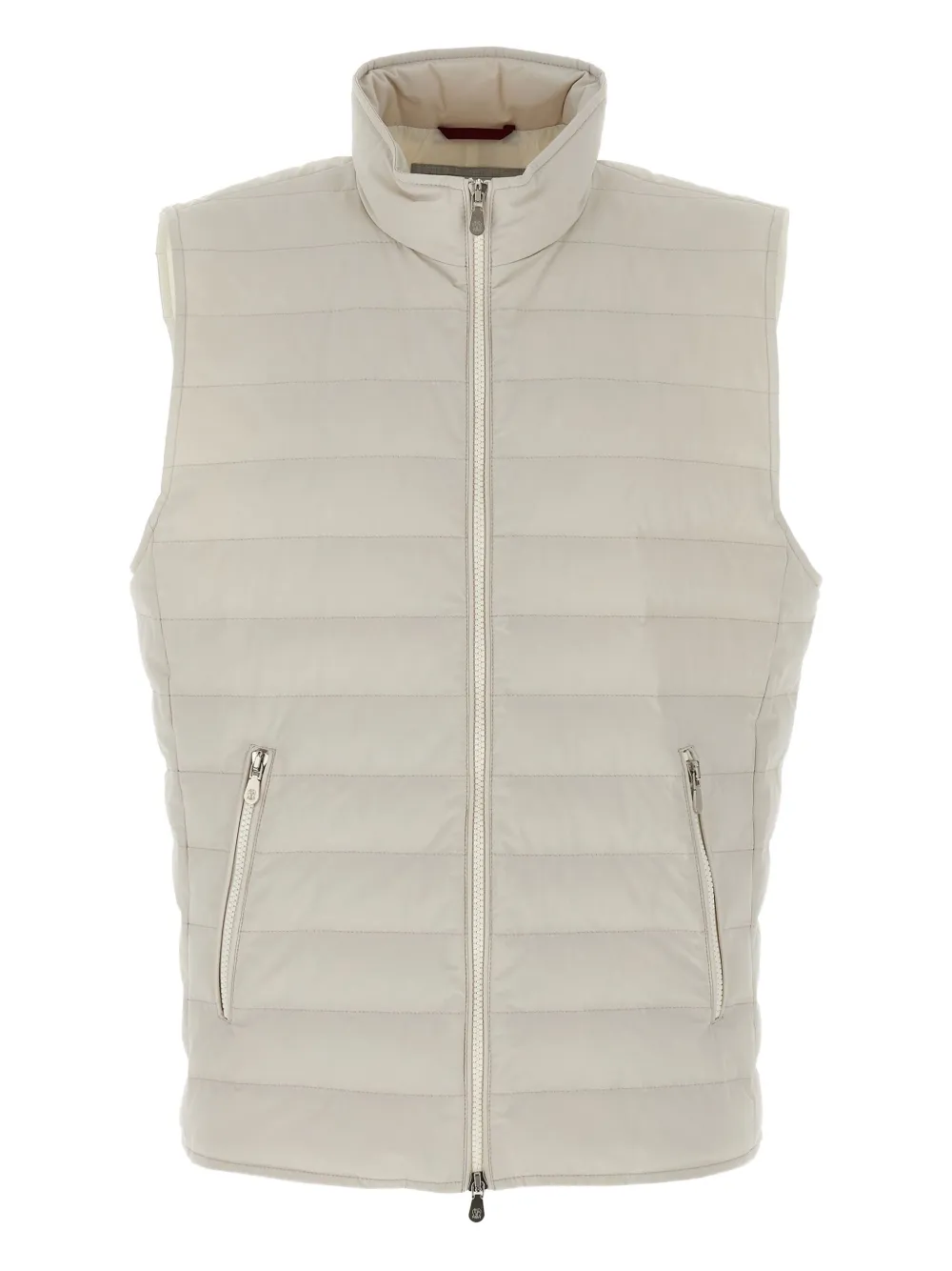 Brunello Cucinelli quilted high-neck gilet Beige