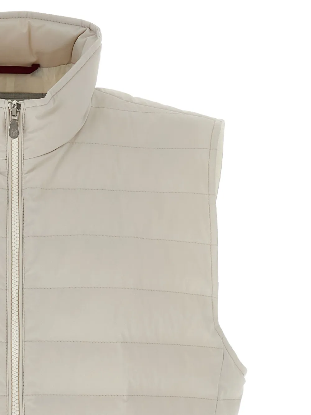 Brunello Cucinelli quilted high-neck gilet Beige