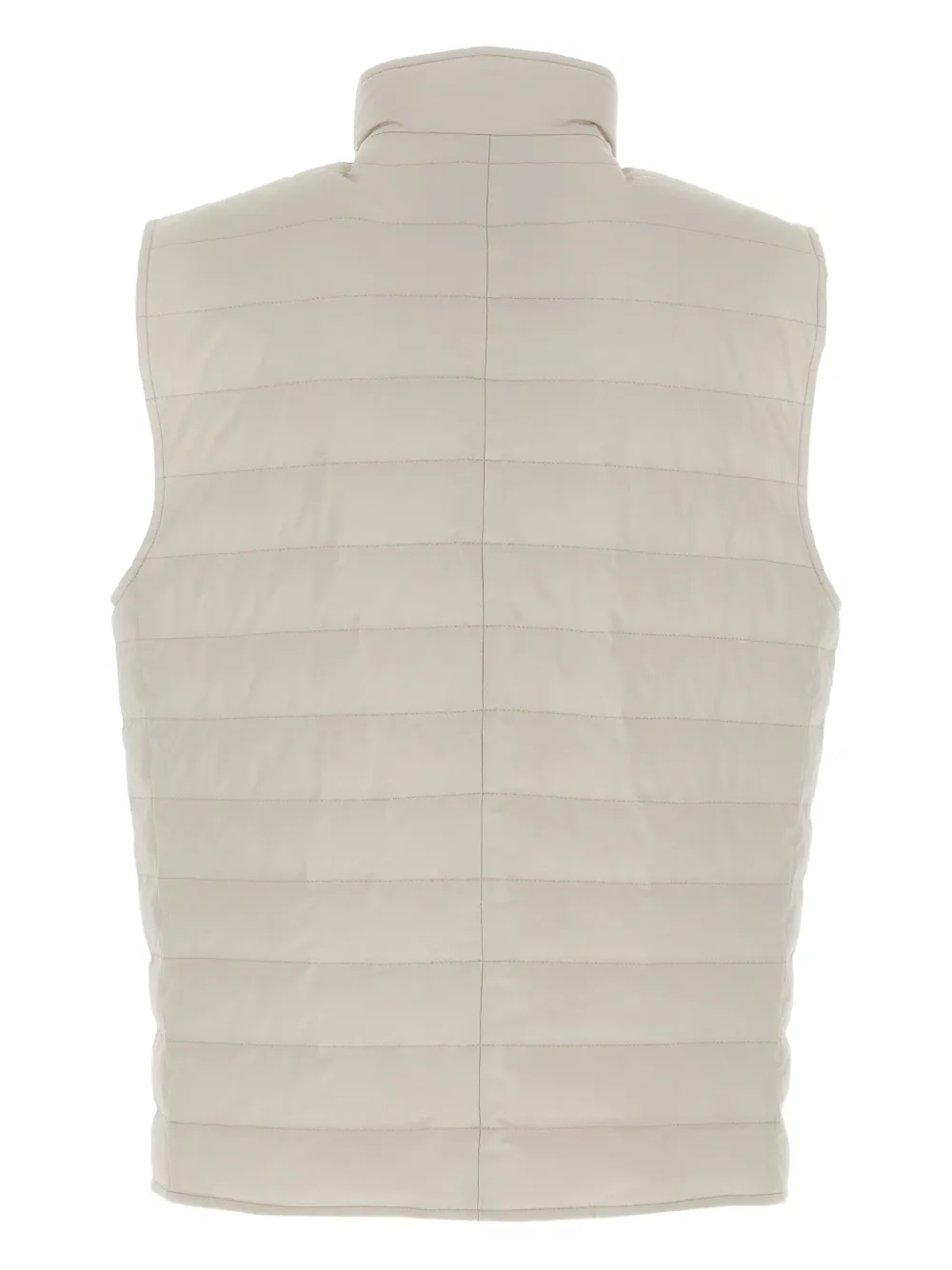 Brunello Cucinelli quilted high-neck gilet Beige