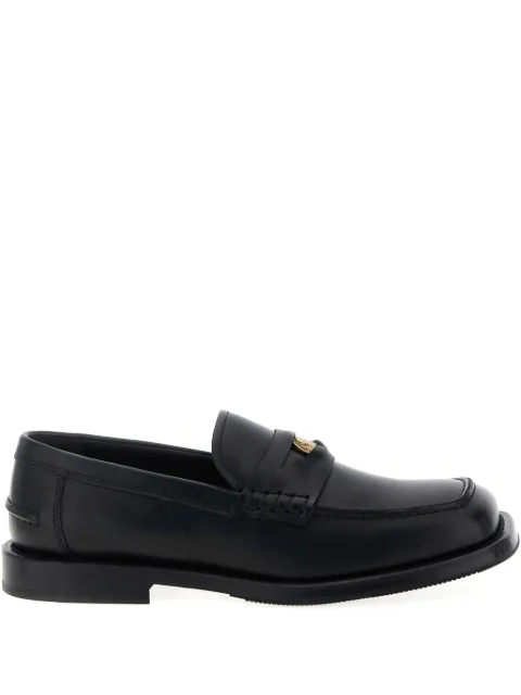 Moschino coin-detail leather loafers