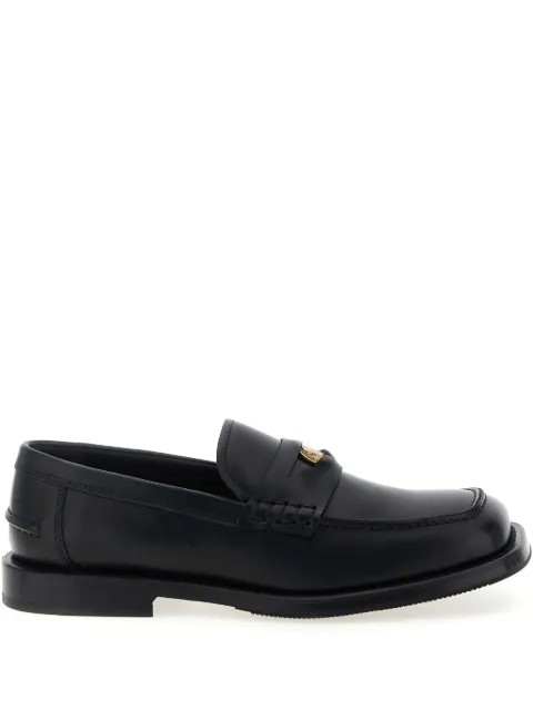 Moschino coin-detail leather loafers