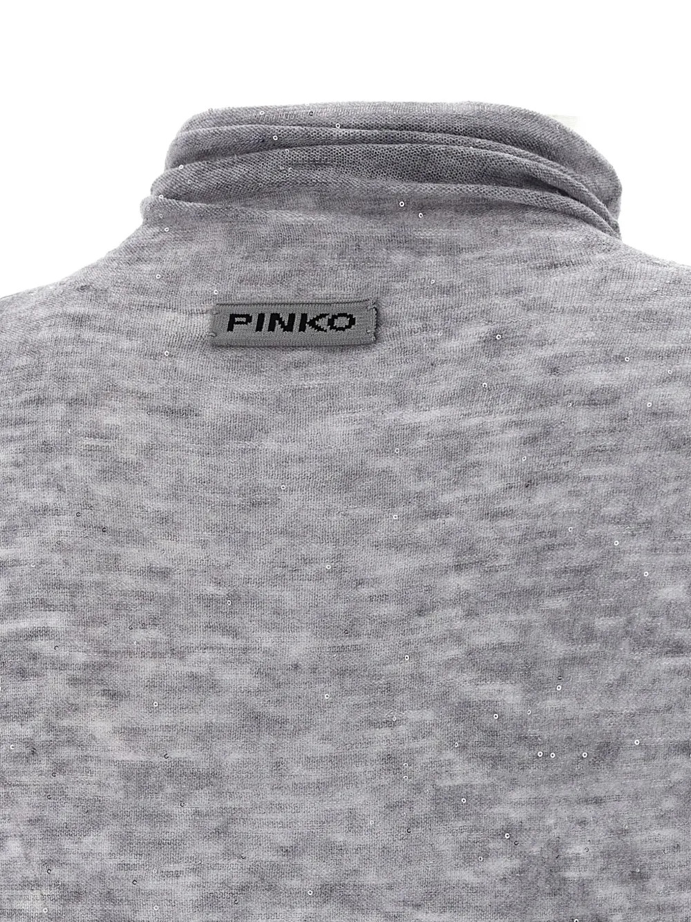 PINKO sequin-appliqué turtleneck sweater Grijs