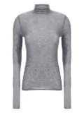 PINKO sequin-appliqué turtleneck sweater - Grey