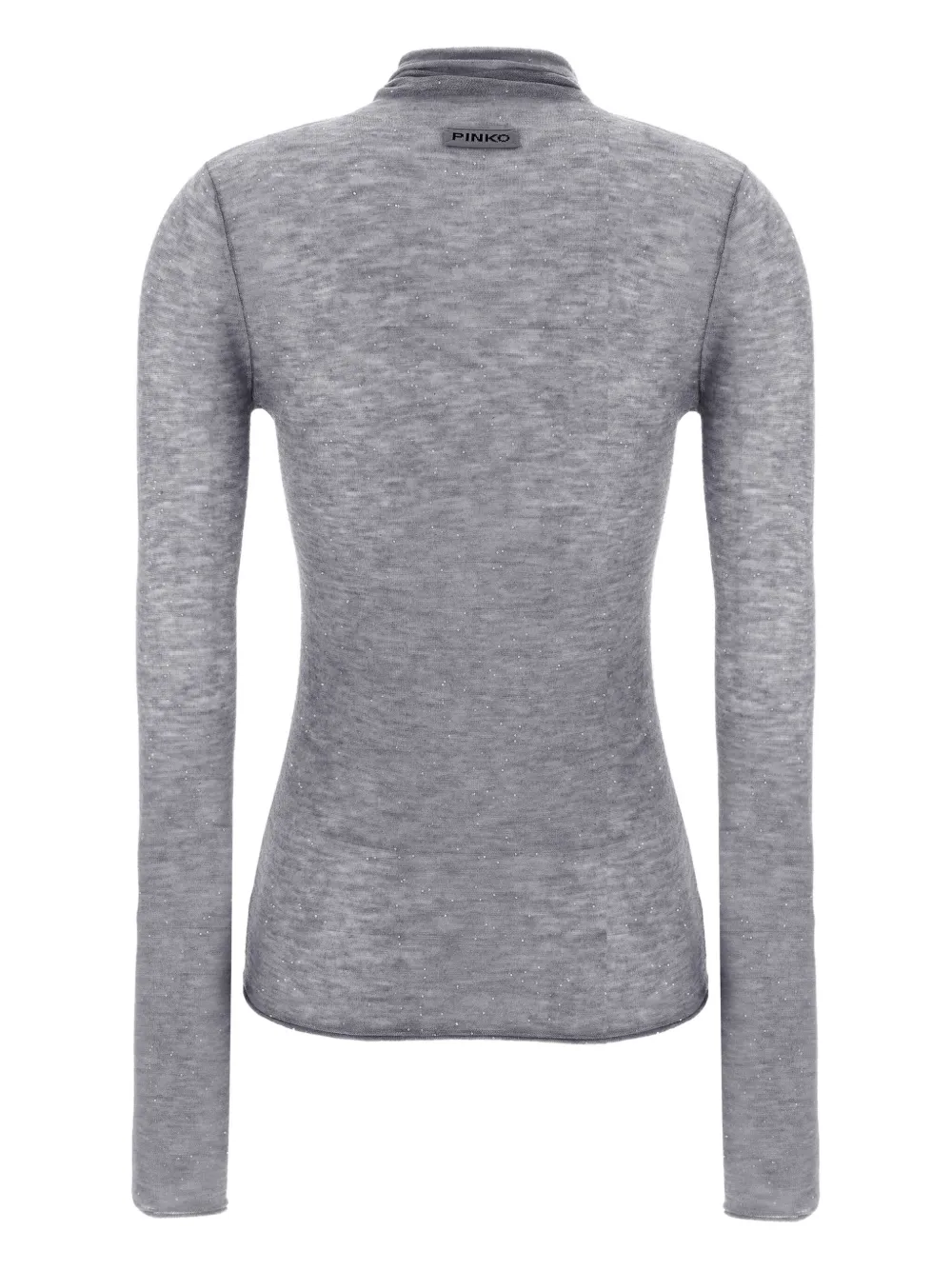 PINKO sequin-appliqué turtleneck sweater Grijs