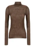 PINKO sequin-embellished high-neck top - Brown
