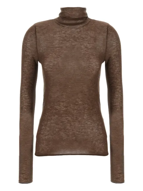 PINKO sequin-embellished high-neck top