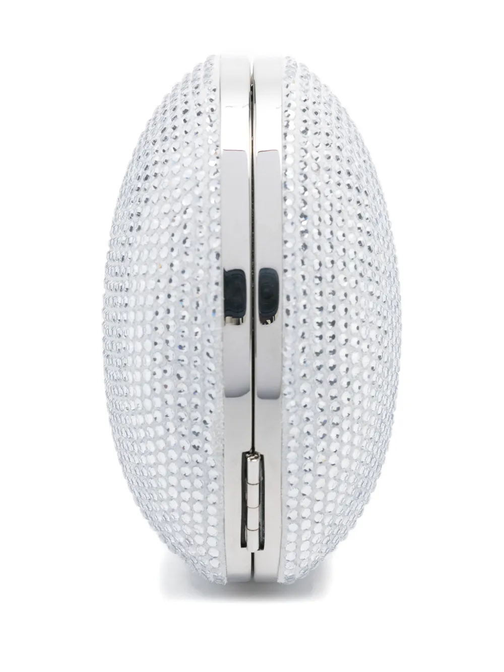 Mach&mach Mini Crystal Heart Embellished Bag In White