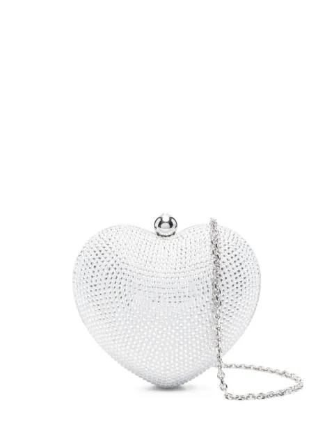 MACH & MACH mini Crystal Heart embellished bag