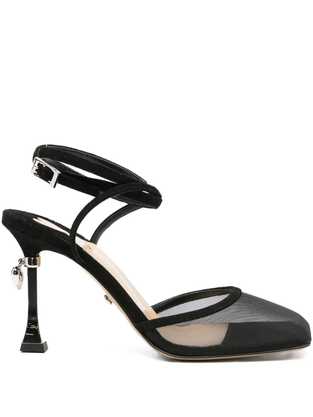 MACH & MACH 90mm mesh pumps Black