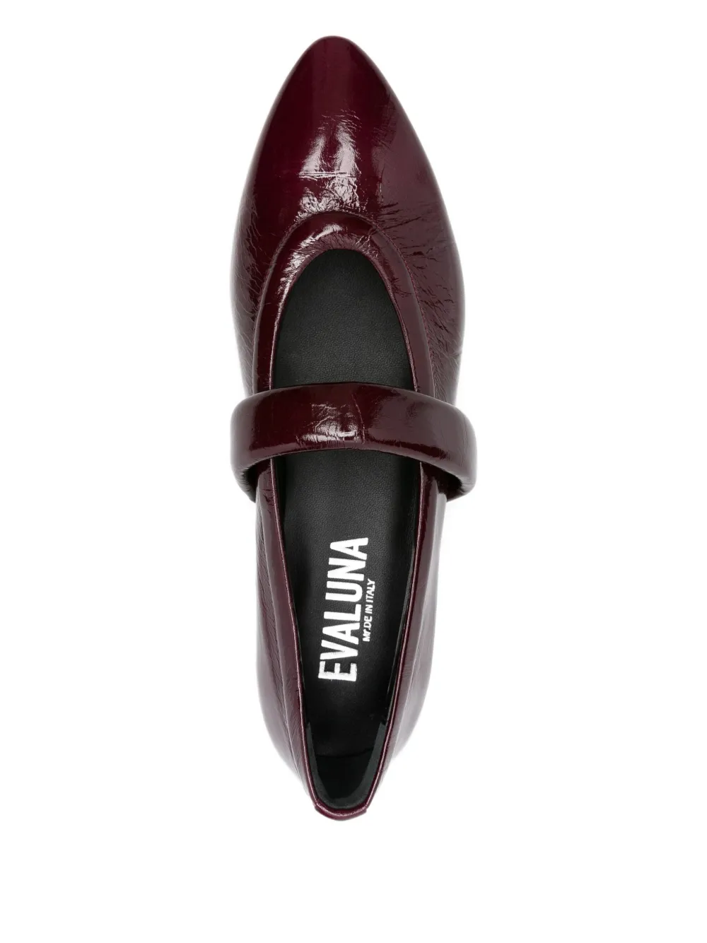 Evaluna Pointed-toe Strap Ballet Flats In Red