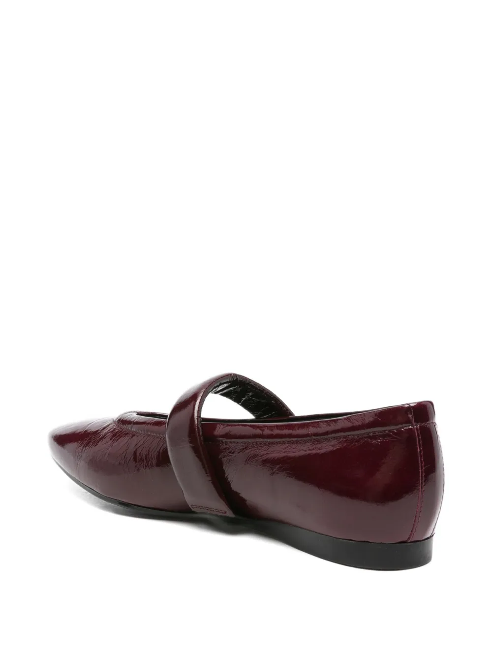 Evaluna Pointed-toe Strap Ballet Flats In Red