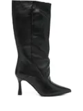 Evaluna 80mm leather pointed-toe boots - Black