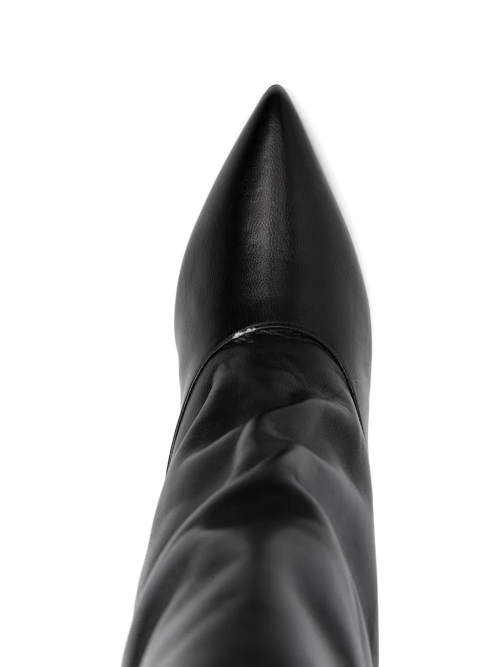 Evaluna 80mm leather pointed-toe boots Black