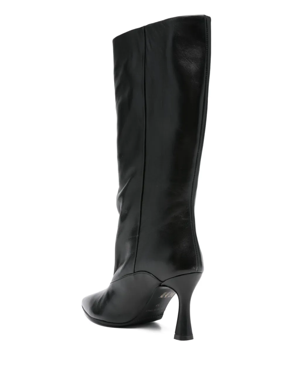Evaluna 80mm leather pointed-toe boots Black