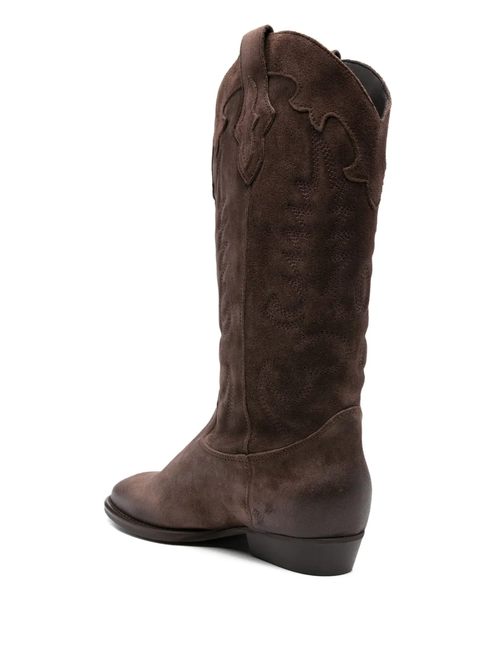 Gisel Moire embroidered suede cowboy boots | Cowboy Boots | Image 2