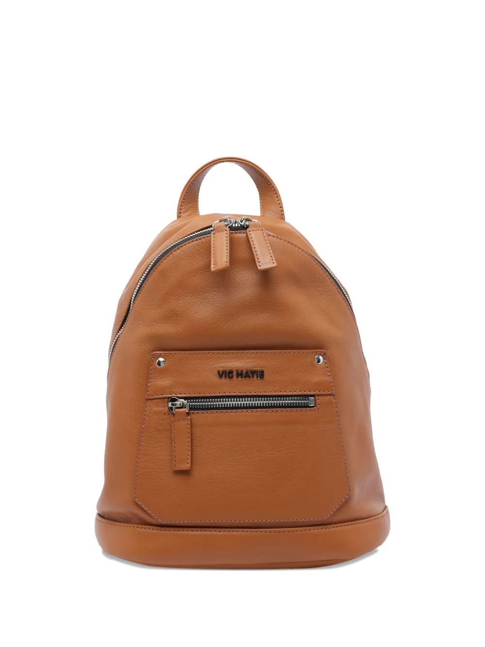 Vic Matie zip-fastening leather backpack | Brown | Image 1
