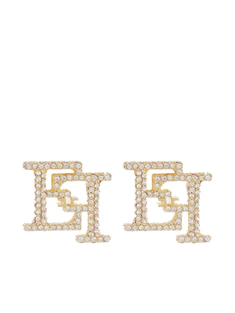 Elisabetta Franchi aretes con detalles de cristal