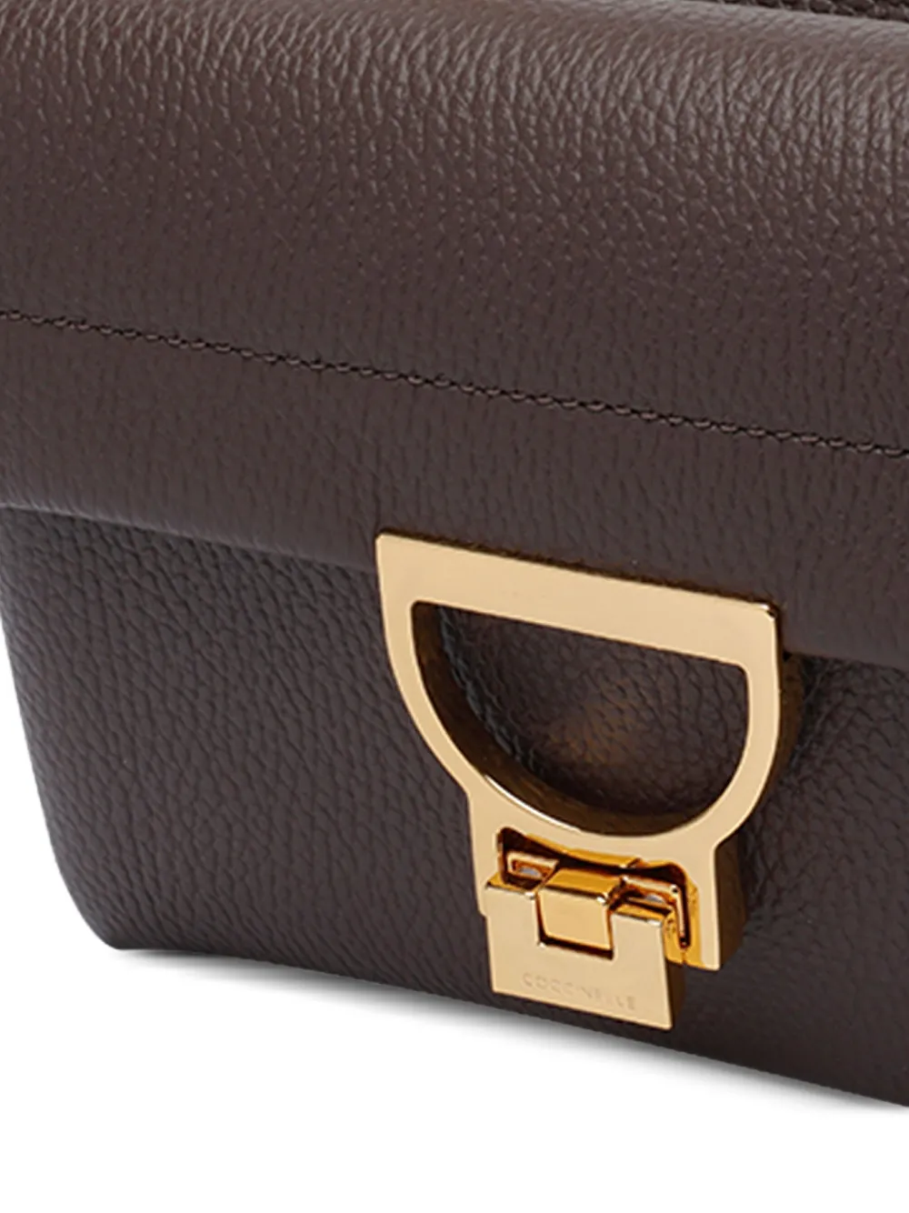 Coccinelle small Arlettis double-compartment top-handle bag Bruin