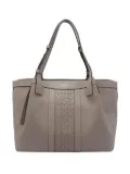 Serapian Serapian leather woven-detail shoulder bag - Grey