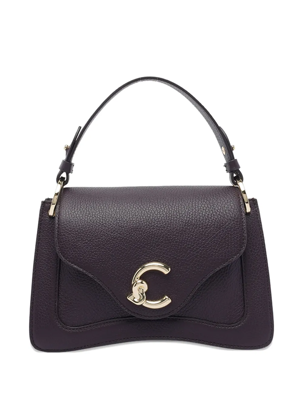 Coccinelle C-Me logo-plaque top-handle tote bag Paars
