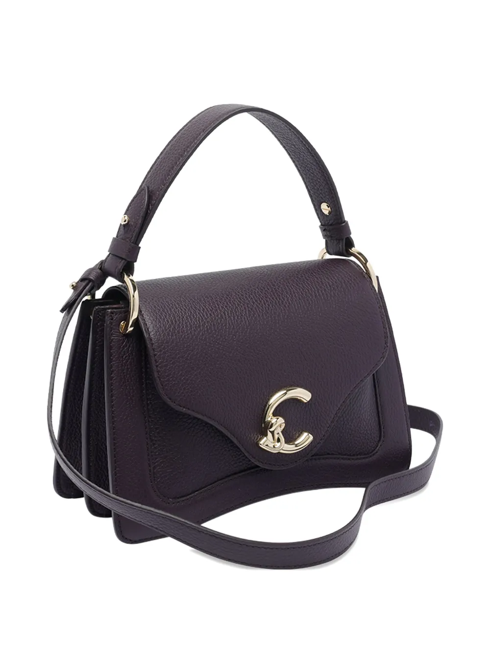 Coccinelle C-Me logo-plaque top-handle tote bag Paars