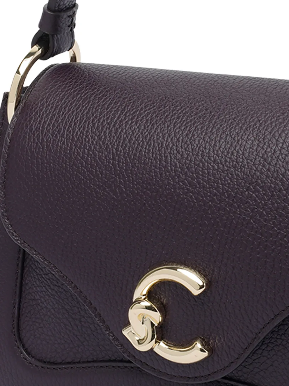 Coccinelle C-Me logo-plaque top-handle tote bag Paars