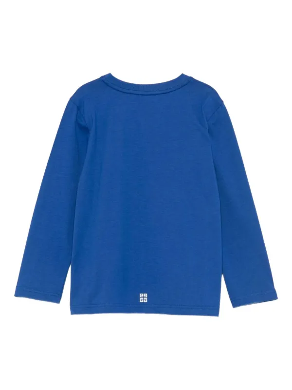 Givenchy Kids Logo long-sleeve T-shirt | Blue | FARFETCH