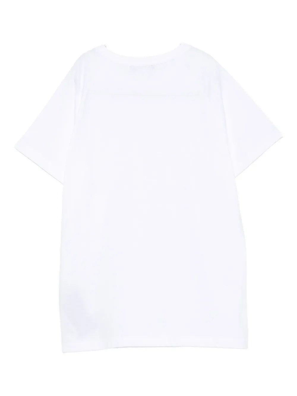 Balmain Kids T-shirt met logo en ronde hals Wit