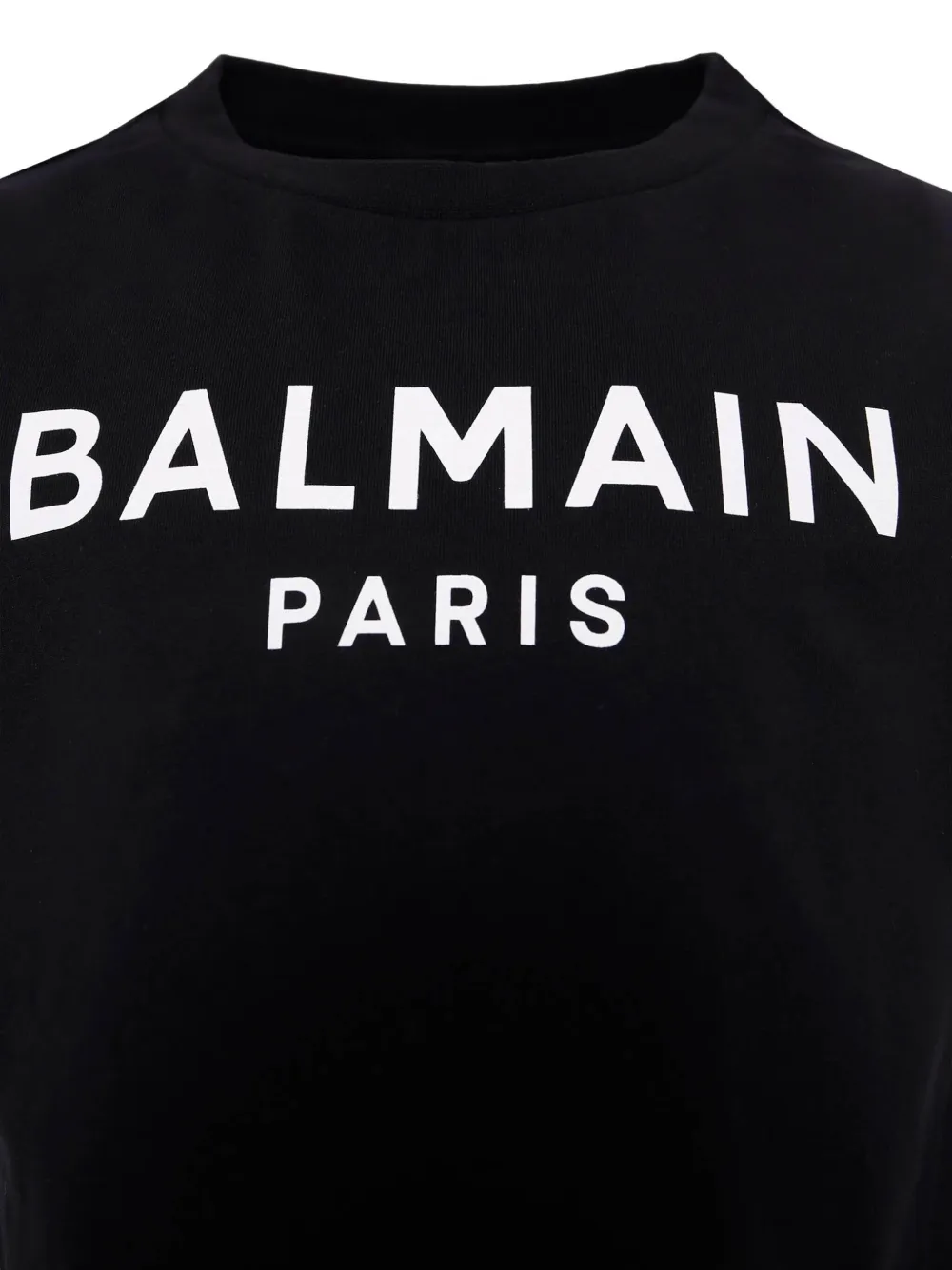 Balmain Kids logo-print crew-neck T-shirt Zwart