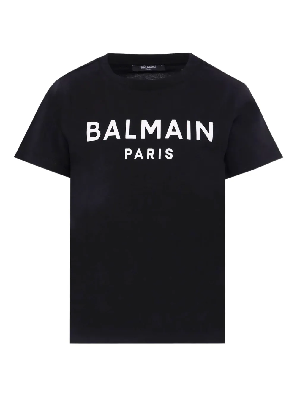Balmain Kids logo-print crew-neck T-shirt Zwart