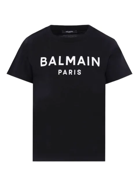 Balmain Kids logo-print crew-neck T-shirt