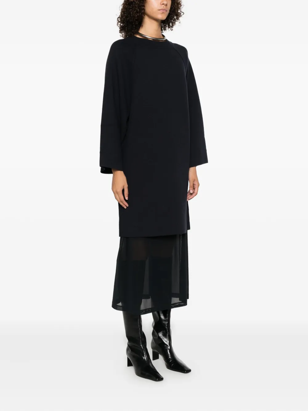 Max Mara Jurk met raglan mouwen Blauw