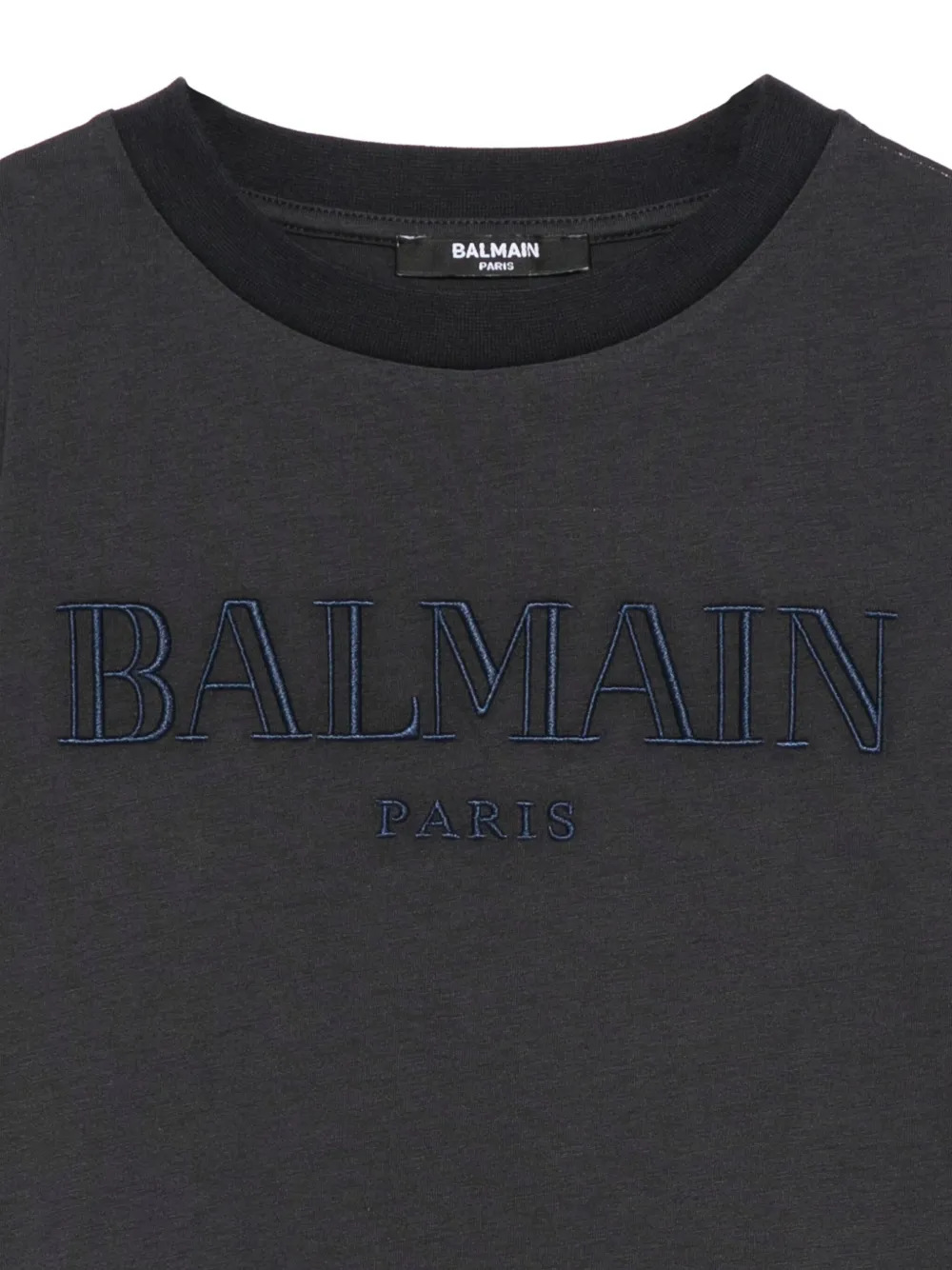 Balmain Kids T-shirt met geborduurd logo Blauw