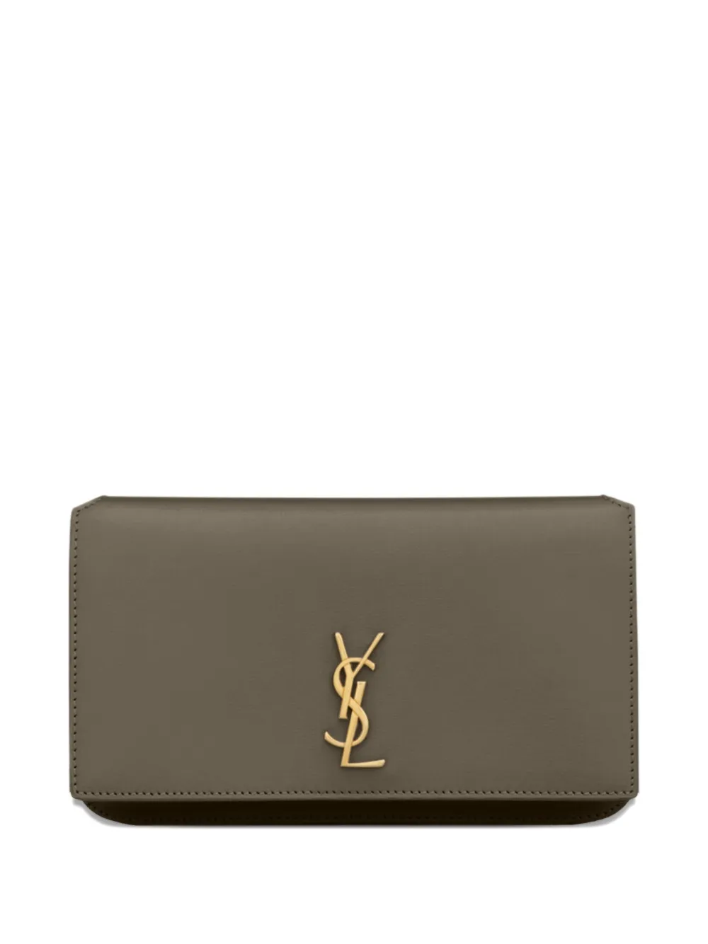 Saint Laurent logo-plaque flap mini bag Groen