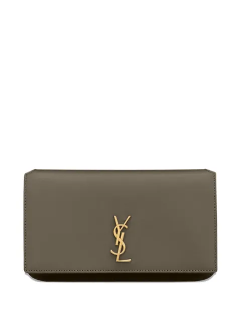 Saint Laurent logo-plaque flap mini bag