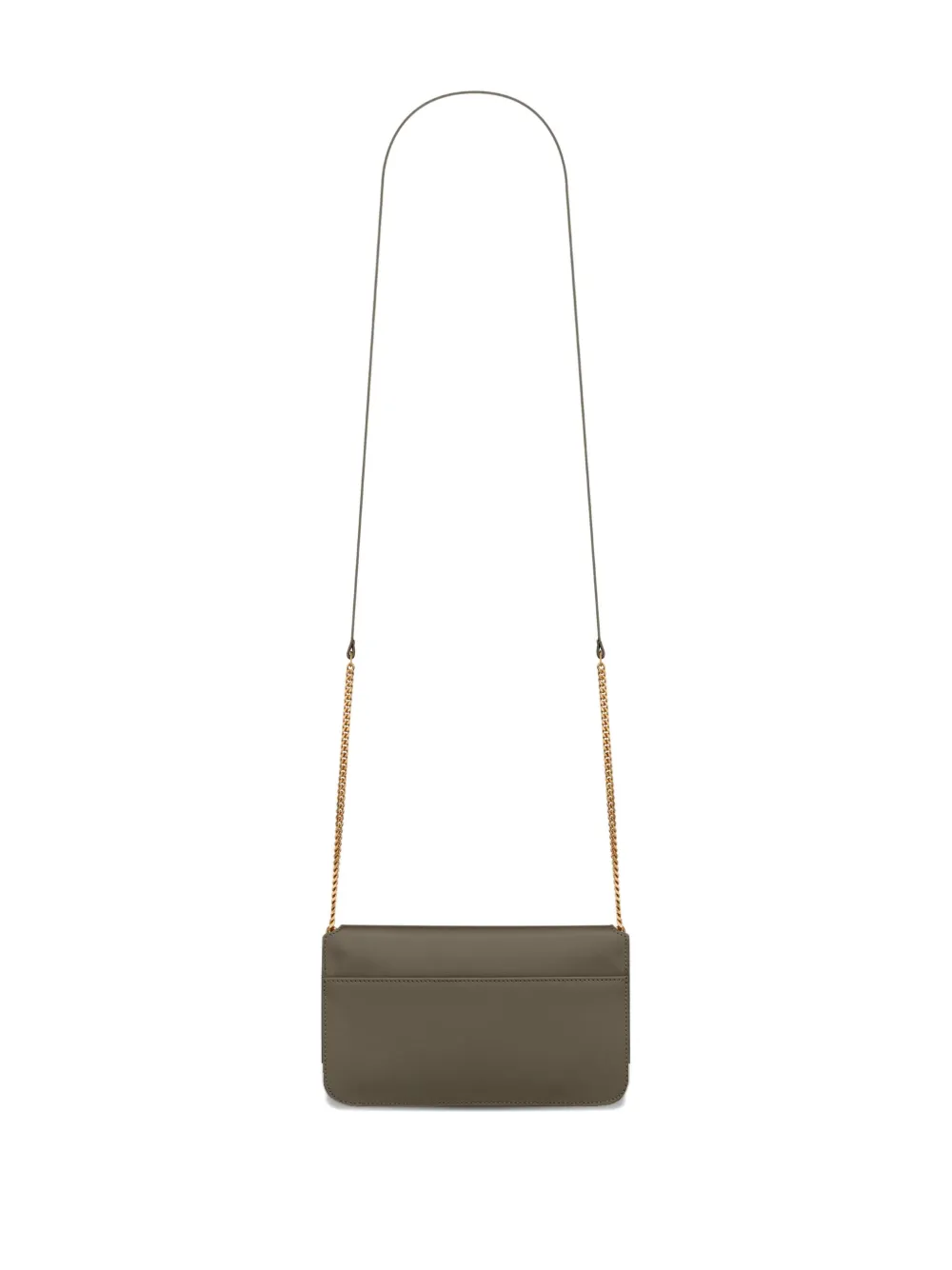 Saint Laurent logo-plaque flap mini bag Groen