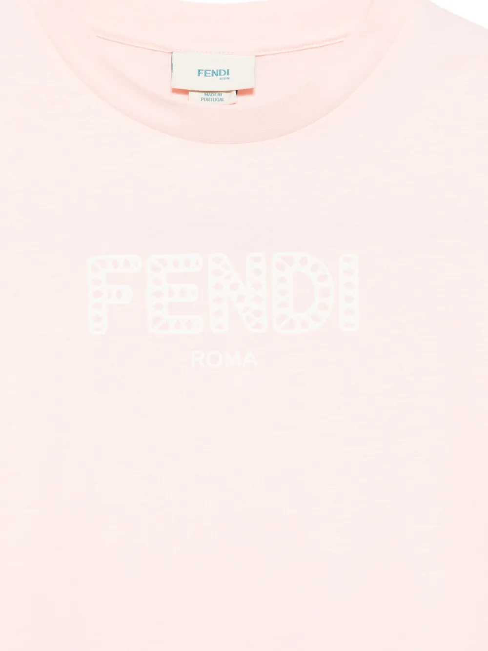 Fendi Kids T-shirt met borduurwerk Roze
