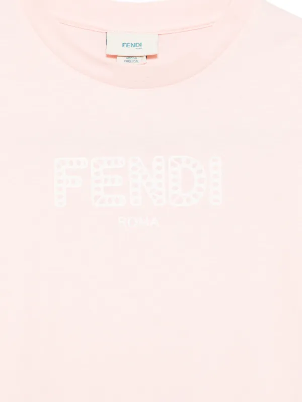 Fendi Kids エンブロイダリー Tシャツ | ピンク | FARFETCH JP